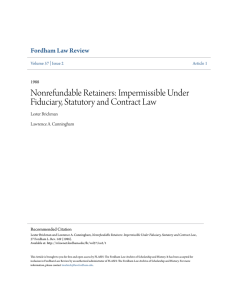 Nonrefundable Retainers - The Fordham Law Archive of