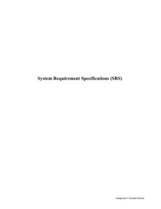 System Requirement Specifications (SRS)