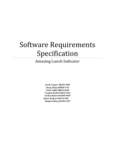 Software Requirements Specification