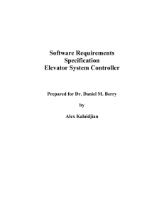 Software Requirements Specification Elevator System Controller