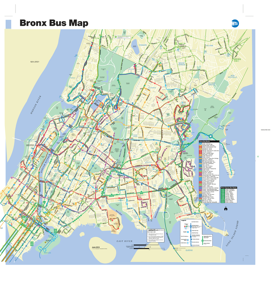 Bx38 Bus Route Map Bronx Bus Map June 2016