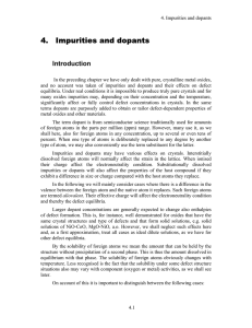 4. Impurities and dopants