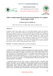 Effect of added impurities on the electrical properties of L