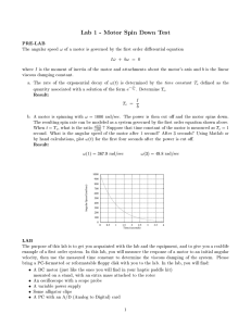 Lab 1 - Motor Spin Down Test