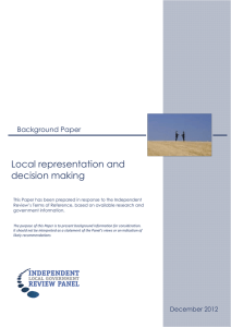 Local representation and decision making