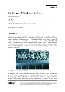 The Physics of Weld Bead Defects