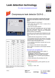 Overpressure leak detector DLR-G