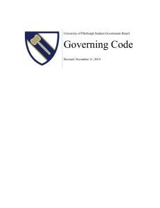 SGB Governing Code - Student Government Board