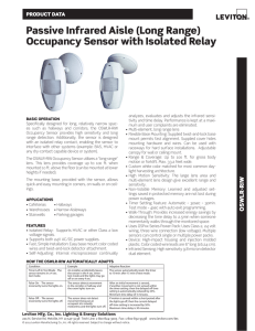 Occupancy Sensor with Isolated Relay
