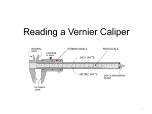 Reading a Vernier Caliper