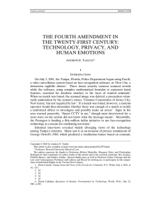 The Fourth Amendment in the Twenty-First Century