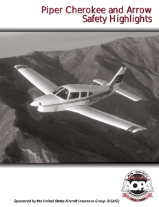 Piper Cherokee and Arrow Safety Highlights