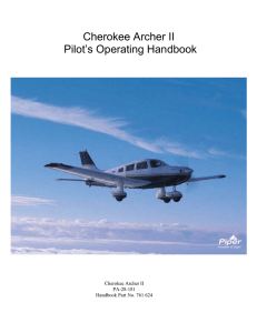 Cherokee Archer II Pilot`s Operating Handbook