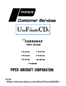 Piper Cherokee Parts Catalog (1969) PA28 Series