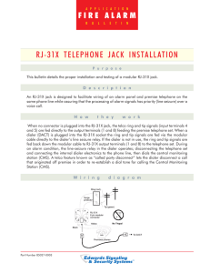Technical Bulletin: RJ-31X Telephone Jack
