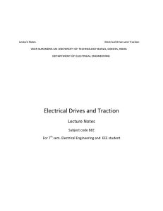 Electrical Drives and Traction - Veer Surendra Sai University of