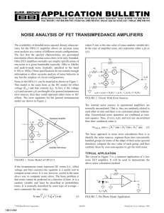 noise analysis of fet transimpedance amplifiers