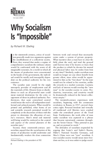 Why Socialism is Impossible