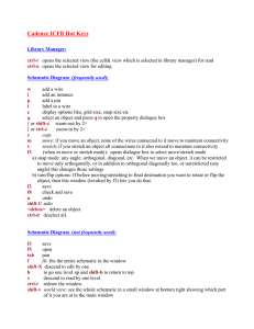 Cadence ICFB Hot Keys