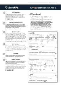 ICAO Flightplan Form Basics