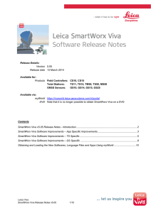 Leica SmartWorx Viva Software Release Notes