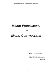 MICRO -PROCESSORS