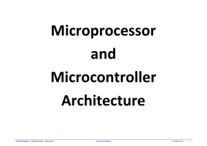 Microprocessor and Microcontroller Architecture