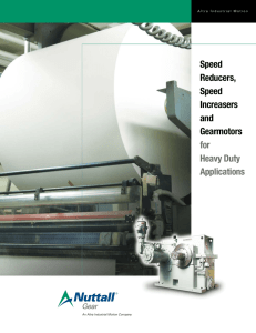Speed Reducers, Speed Increasers and Gearmotors