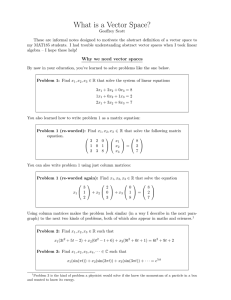 What is a Vector Space?