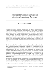 Multigenerational families in nineteenth