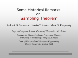 Some Historical Remarks on Sampling Theorem