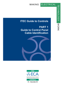 ITEC Guide to Controls PART 1 Guide to Control Panel Cable