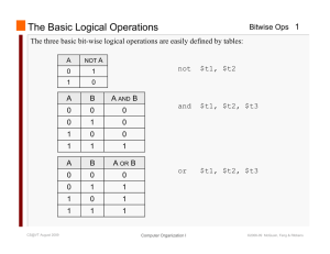The Basic Logical Operations
