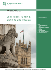 Solar Farms - Parliament