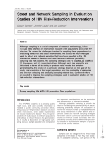 Street and Network Sampling in Evaluation Studies of HIV Risk