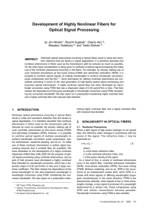 Development of Highly Nonlinear Fibers for Optical Signal Processing