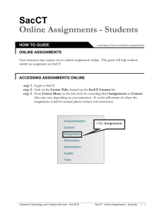 Online Assignments for Students