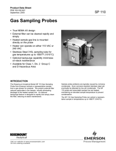 SP 110 Gas Sampling Probes - Emerson Process Management