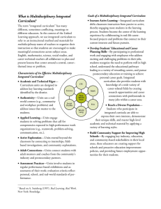 What is Multidisciplinary Integrated Curriculum?