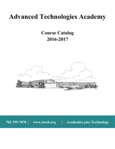 Course Catalog - Advanced Technologies Academy