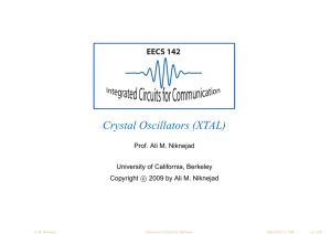 Crystal Oscillators (XTAL) - RFIC - University of California, Berkeley