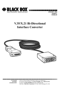 V.35/X.21 Bi-Directional Interface Converter