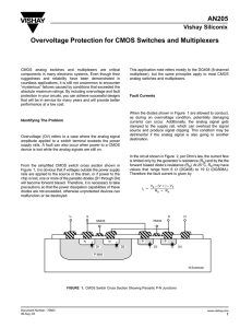 Overvoltage Protection for CMOS Switches and Multiplexers