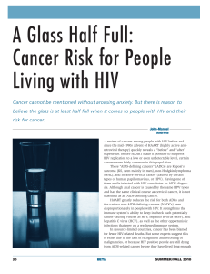 A Glass Half Full: Cancer Risk for People Living with HIV