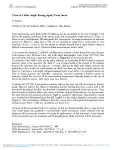 Toward a Wide Angle Tomographic Atom Probe