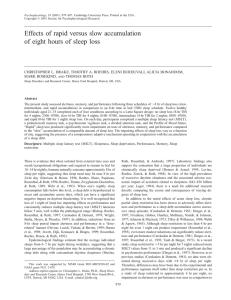 Effects of rapid versus slow accumulation of eight hours of sleep loss