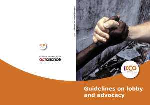 Guidelines on lobby and advocacy