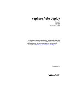 vSphere Auto Deploy - VMware Documentation