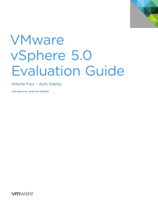 VMware vSphere 5.0 Evaluation Guide, Volume Four – Auto Deploy