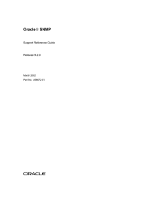 Oracle SNMP Support Reference Guide